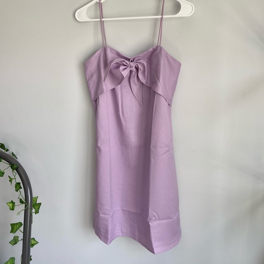 Lilac Tie-Front Dress